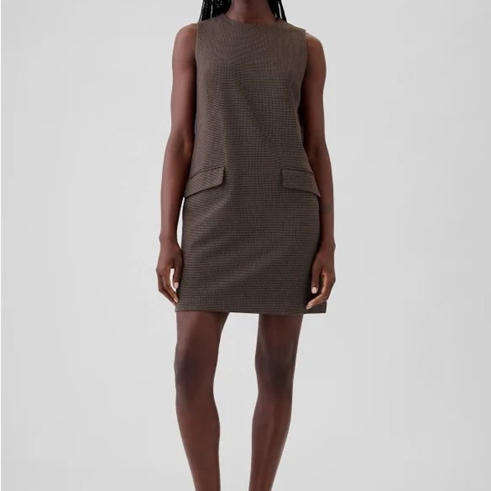 GAP Brown Sheath Mini Dress with Bateau Neckline for Work
